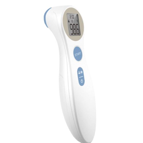 Digital Forehead Thermometer - Infrared - White (Body Temperature Reader, Lightweight, Compact)